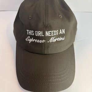 Chic green Embroidered Cap new w tag